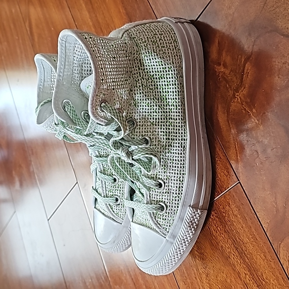 Converse Chuck Taylor All Star Hi Wasabi Green Mesh Sneaker Womens Size 7